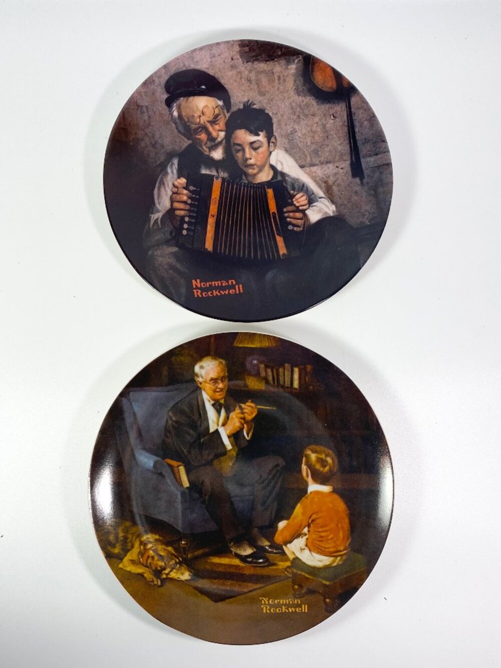 LImited Edition RARE ! set of 2 Norman Rockwell New Plates with original Packing